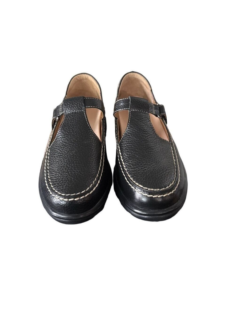 NWT Women's Dr. Comfort LuLu Black Leather Dress Shoes. Non slip. Size 7